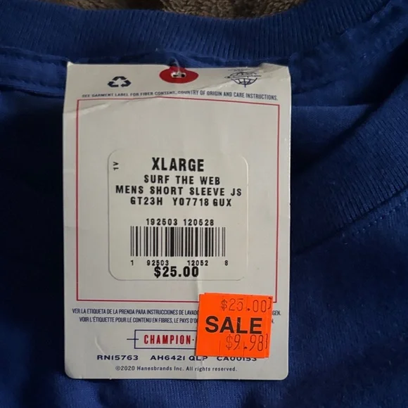 Champion Men's Classic Blue Tee - Picture 2 of 5